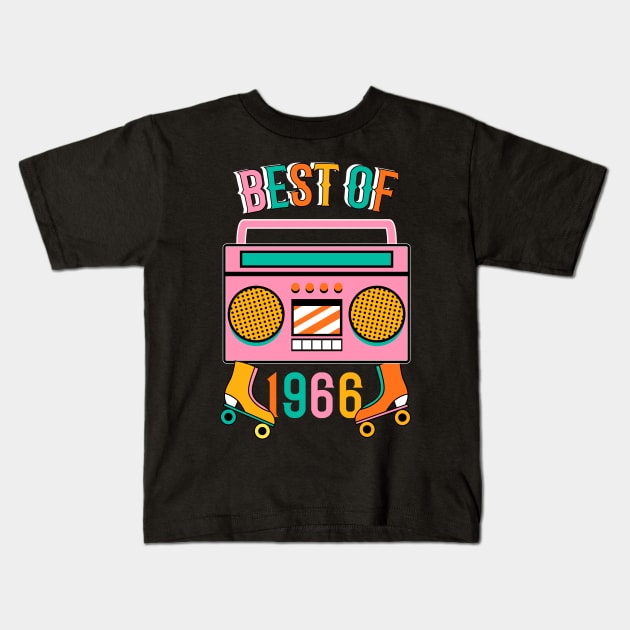 Best of 1966 Born Vintage Limited Birthday Cassette Player Kids T-Shirt by Spreadlove